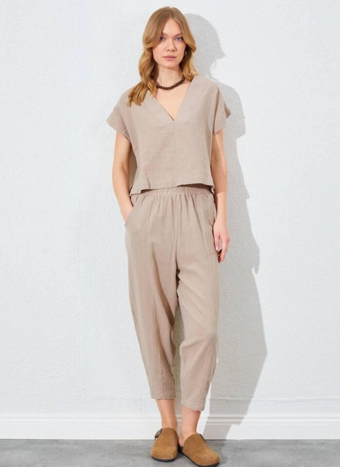 Kadın Pantolon Bluz Takım