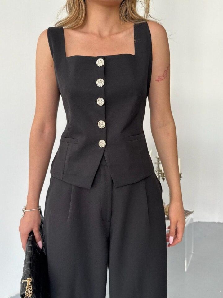 Kadın Yelek Pantolon Takım