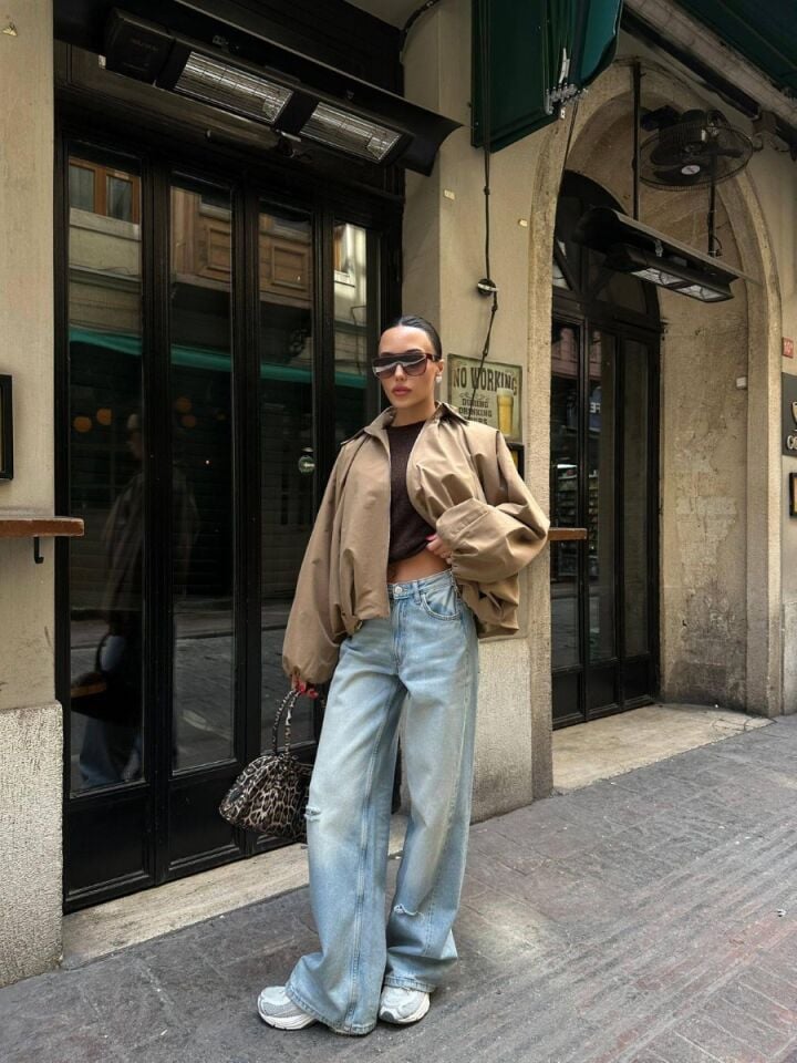 Kadın Camel  Bomber Ceket