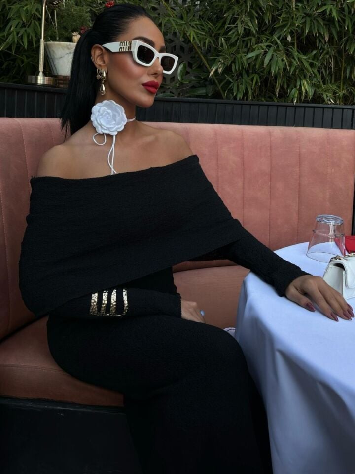 Kadın Madonna Yaka Premimum Elbise