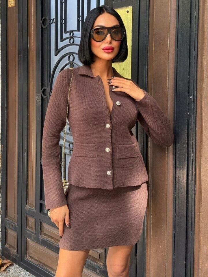 Kadın Triko Etek Takım