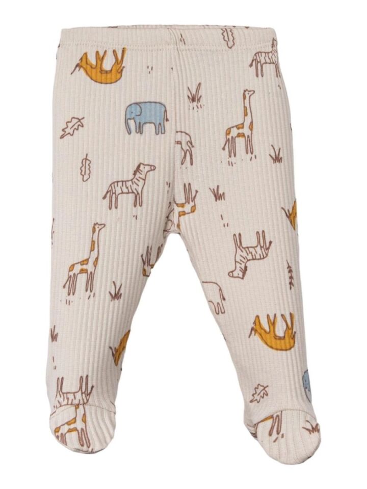 Unisex bebek hayvan desenli hastane çıkışı 5li set