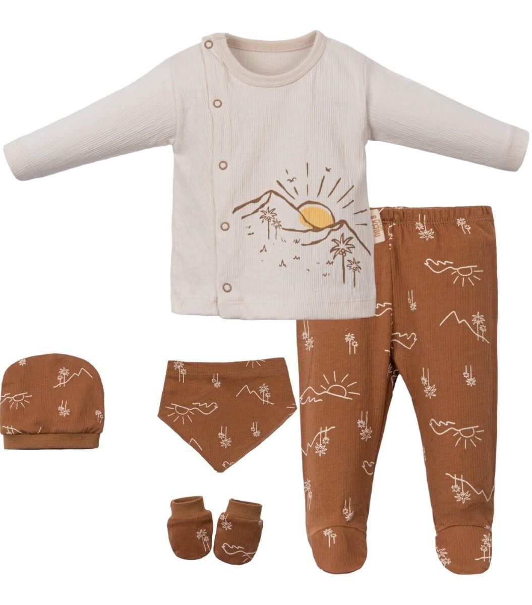 Yeni doğan bebek hastane çıkışı 5li set