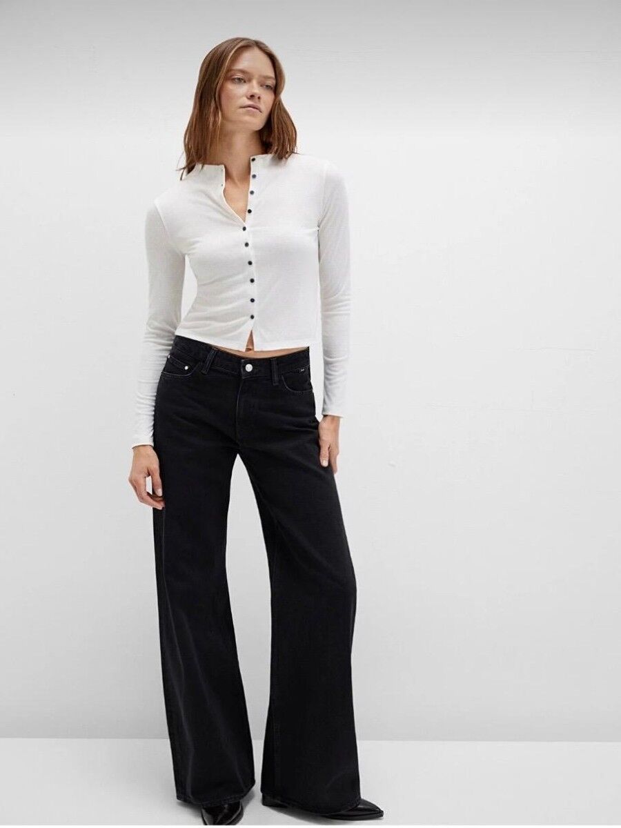 Kadın Düğme Detaylı Ekru Body Fitted / Vücuda Oturan Kesim