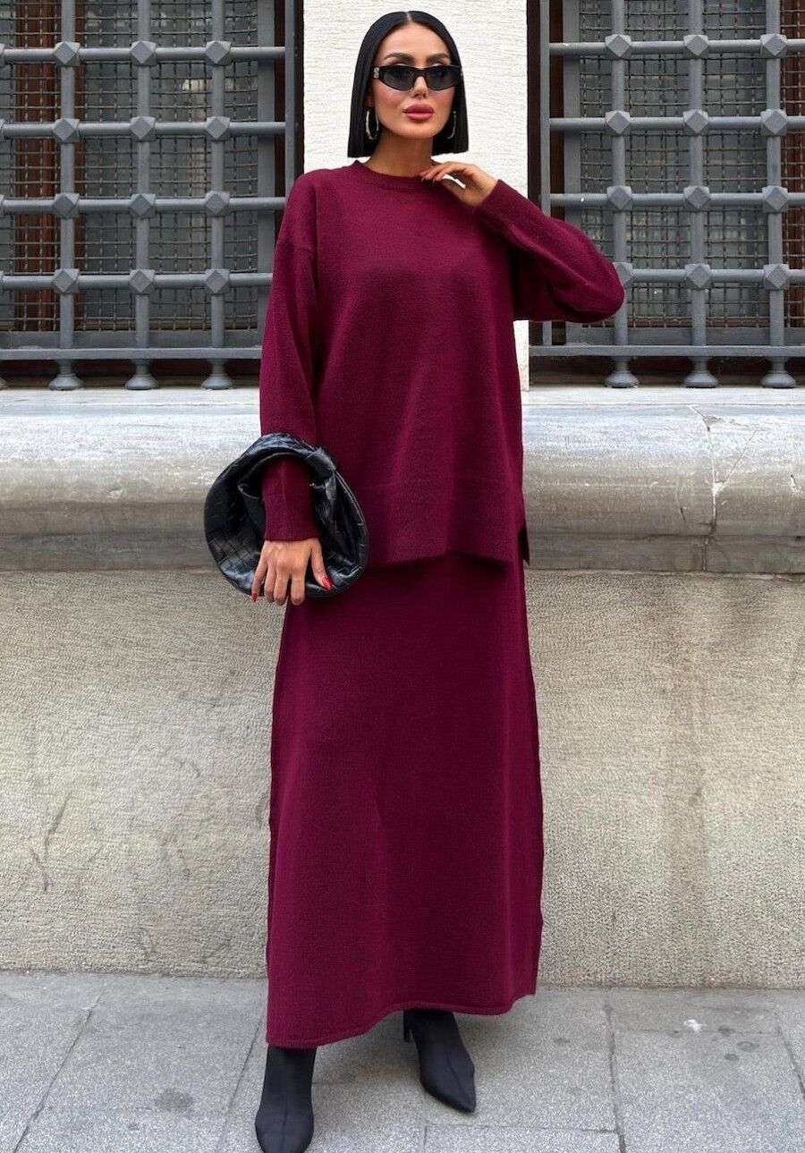 Kadın Etekli Triko Takım