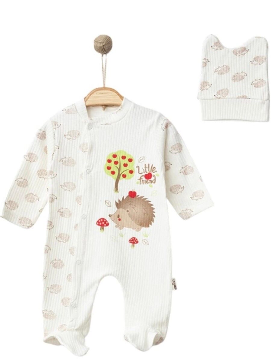 Kirpi Desenli  Unisex Bebek Tulum