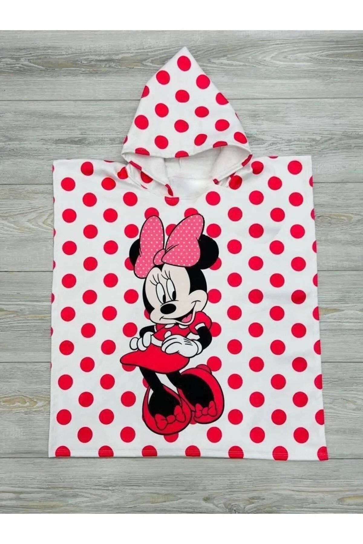 Kız Çocuk Minnie Mouse Panço Deniz Havlusu 2-8 yaş