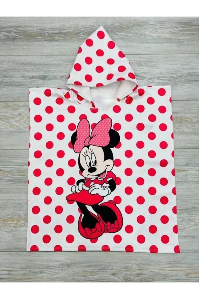 Kız Çocuk Minnie Mouse Panço Deniz Havlusu 2-8 yaş