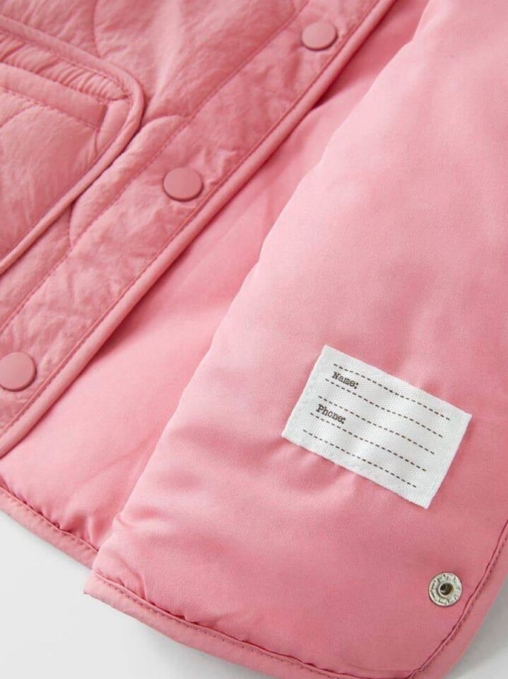 Kız Çocuk Pembe Kapitone Mont