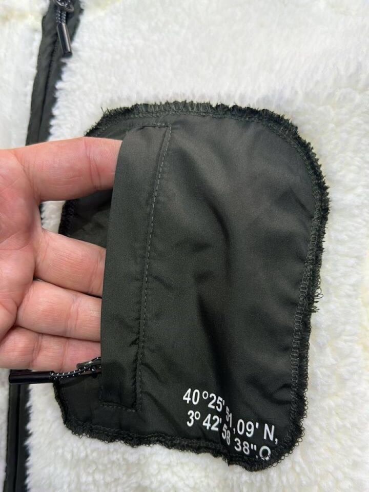 Kız Çocuk Kontrast Suni Yünlü Ceket