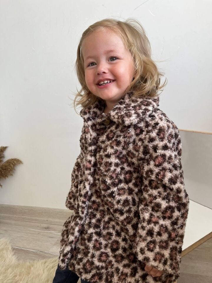 Kız Çocuk Leopar Mont