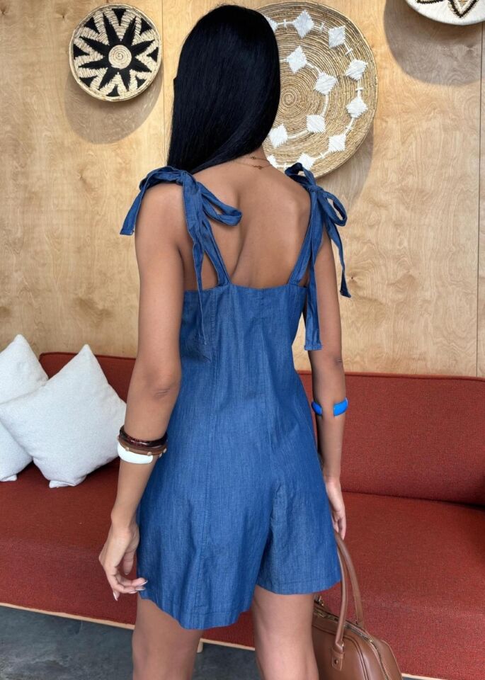 Kadın Tensel Denim Tulum