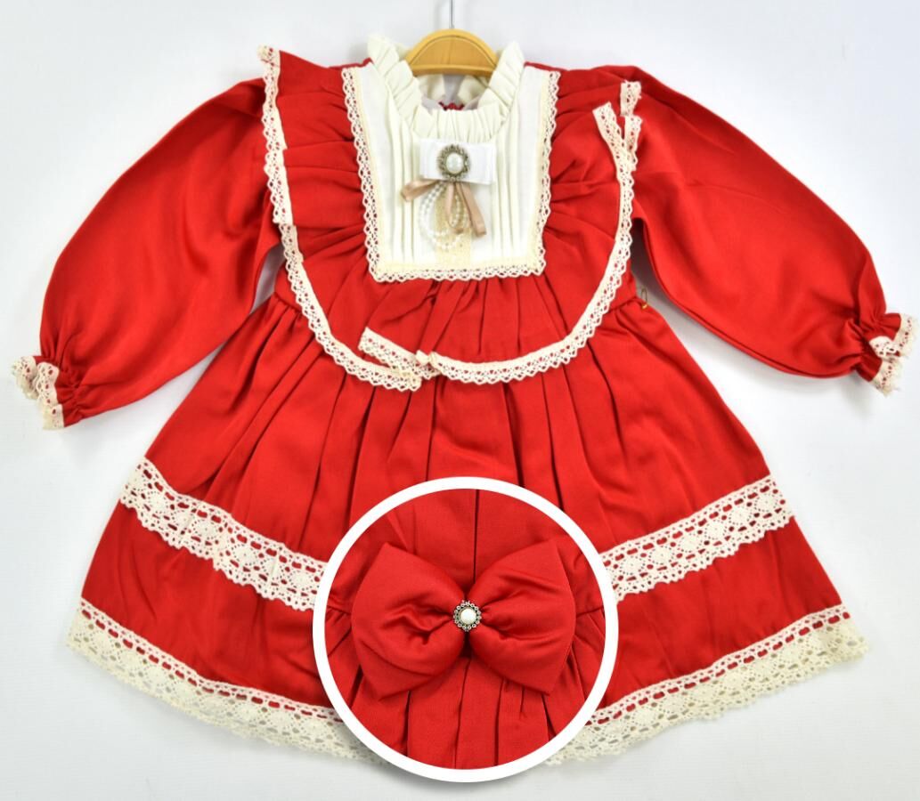 Kız Bebek Kırmızı Kına Mevlüt Düğün Elbisesi