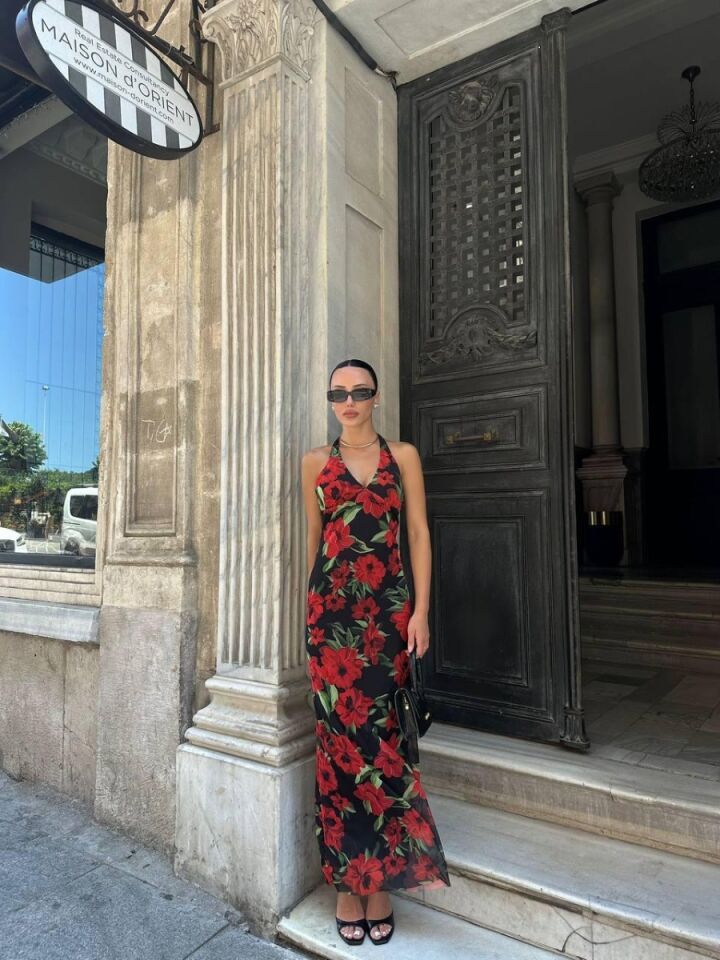 Kadın Çiçek Desenli Elbise