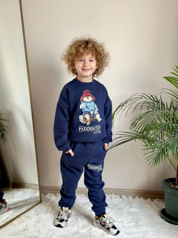 Erkek Çocuk Paddington Desenli Eşofman Takıımı